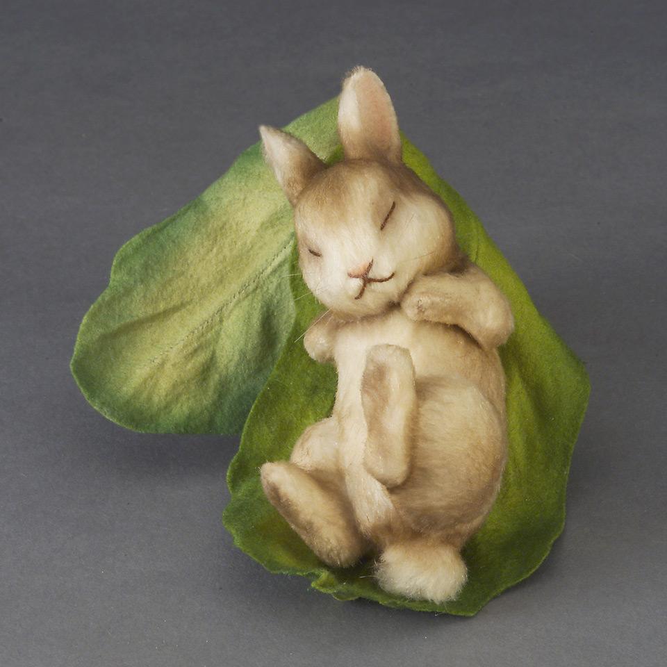 plush Flopsy Bunny doll based on Beatrix Potter character