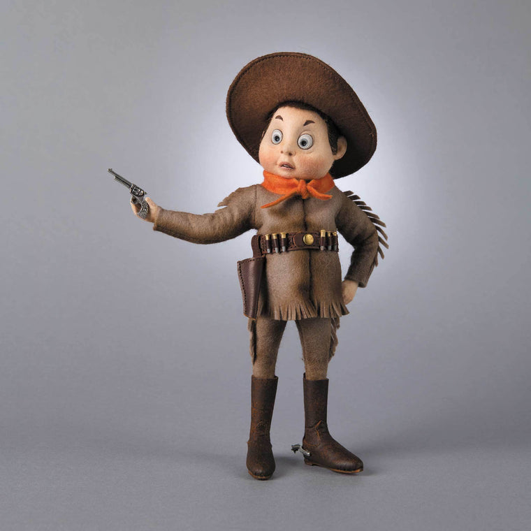 Cowboy Brownie™ molded felt doll