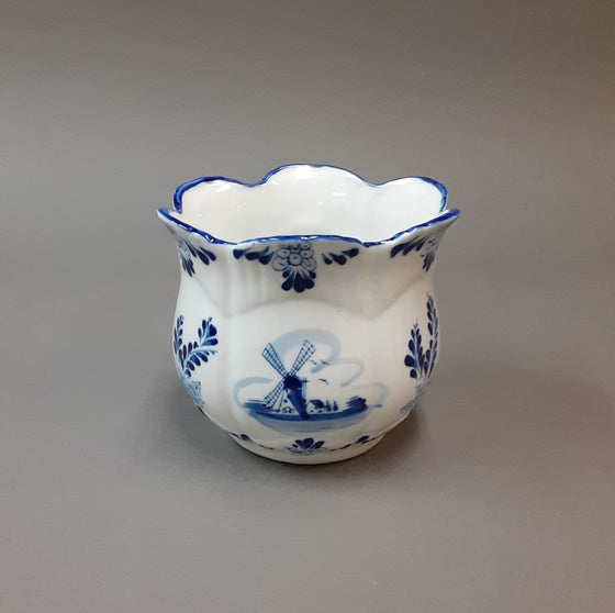 Delft-Style Blue Flower Pot