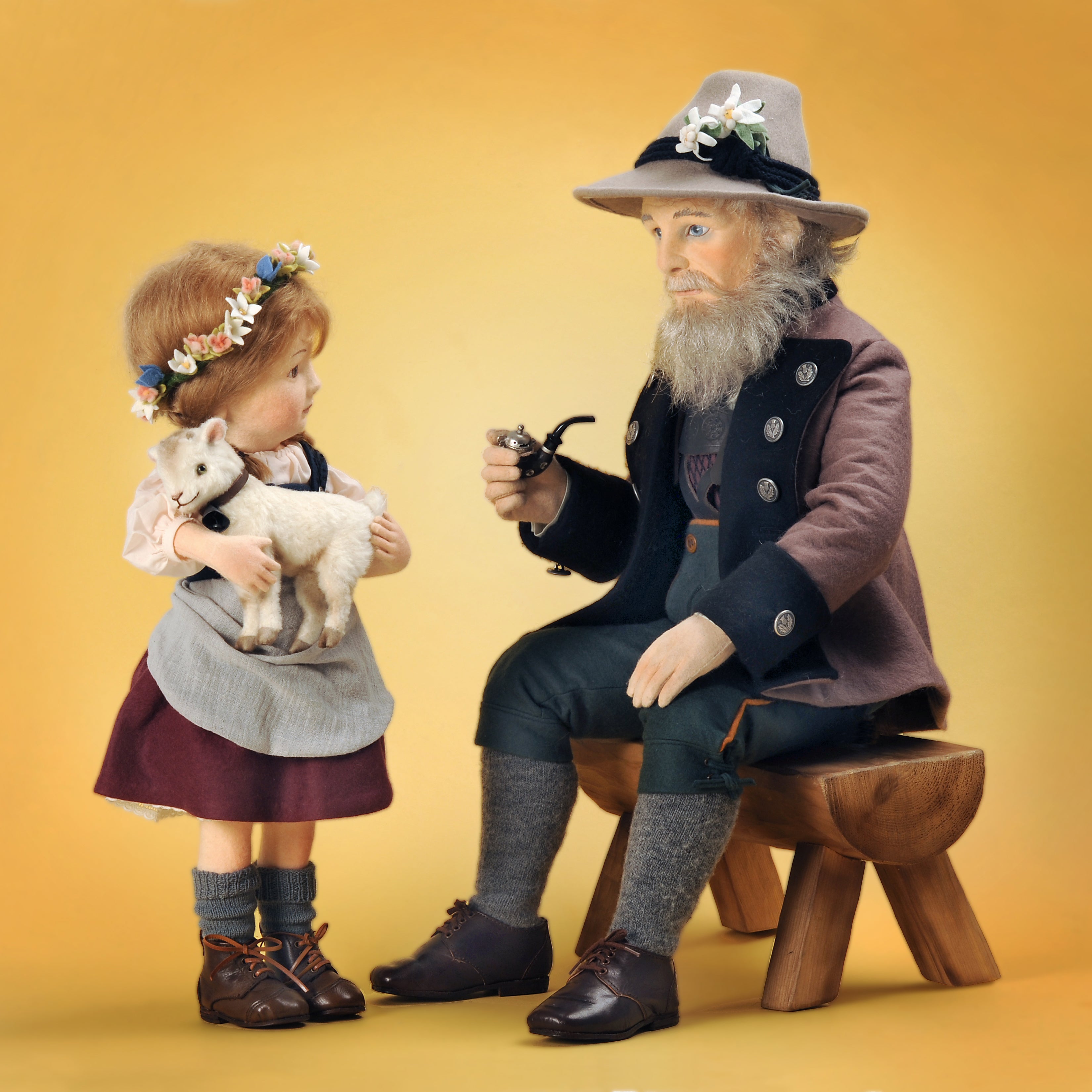 Heidi top porcelain doll