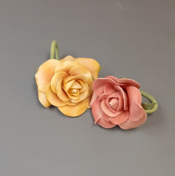 Rose Napkin Rings-Set of 2