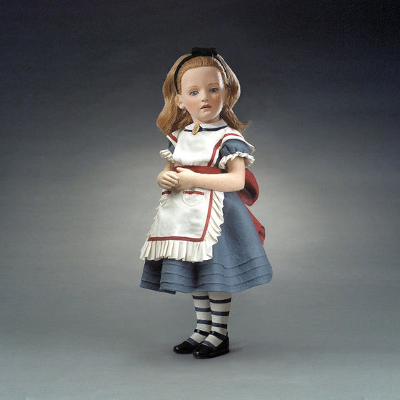 Alice in Wonderland - felt doll produced by R John Wright Dolls in Bennington VT