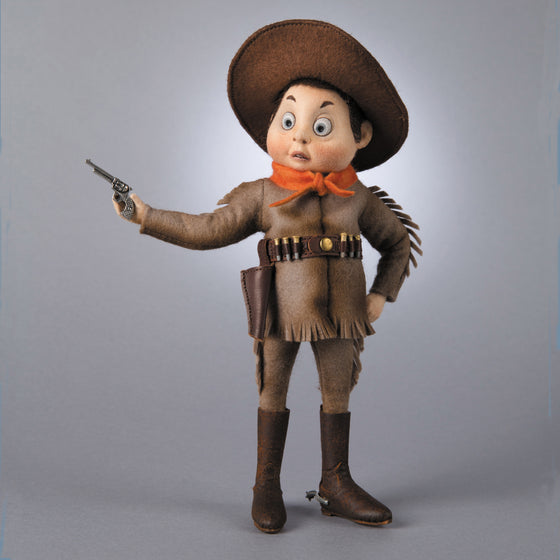 Cowboy Brownie™ molded felt doll