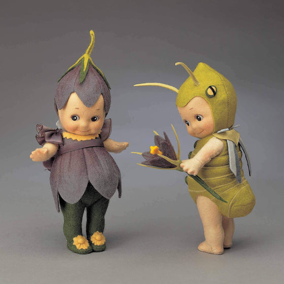 Crocus the flower Kewpie felt doll