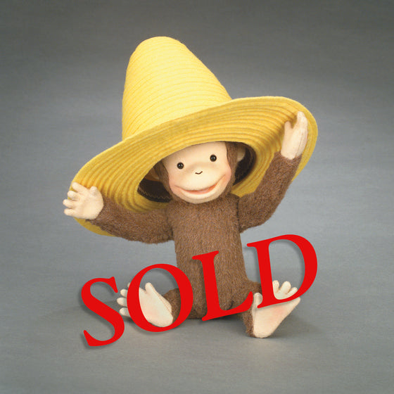 Curious George molded felt doll