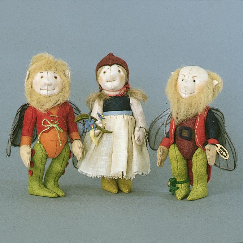 hand crafted felt elf dolls