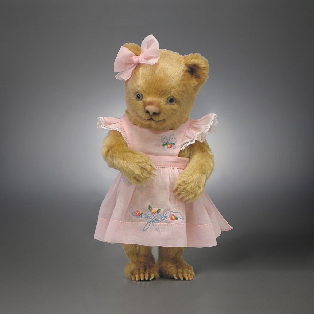 Flora plush mohair teddy bear