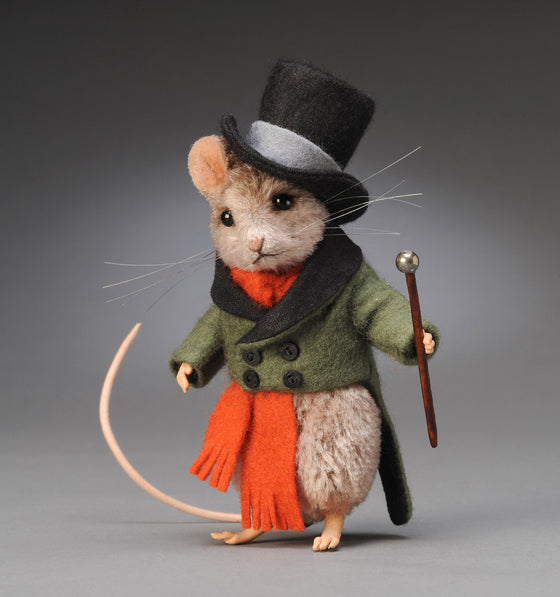 Fritz the moue doll dressed in top hat and coat